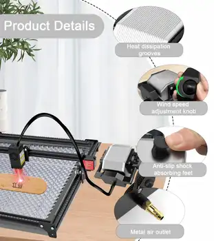 54公升/分鐘雷射雕刻機/數控切割機及雷射雕刻用空氣輔助泵,低噪音空氣輔助泵,附可調式旋鈕 10 最佳銷售 空氣泵雷射 - №5