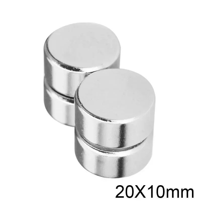 N52 20x10 21X10 19X10 Magnet Neodymium Magnets Nickle Coating Round Search Magnetic Ebike Fridge Motor Generator Engine Motor