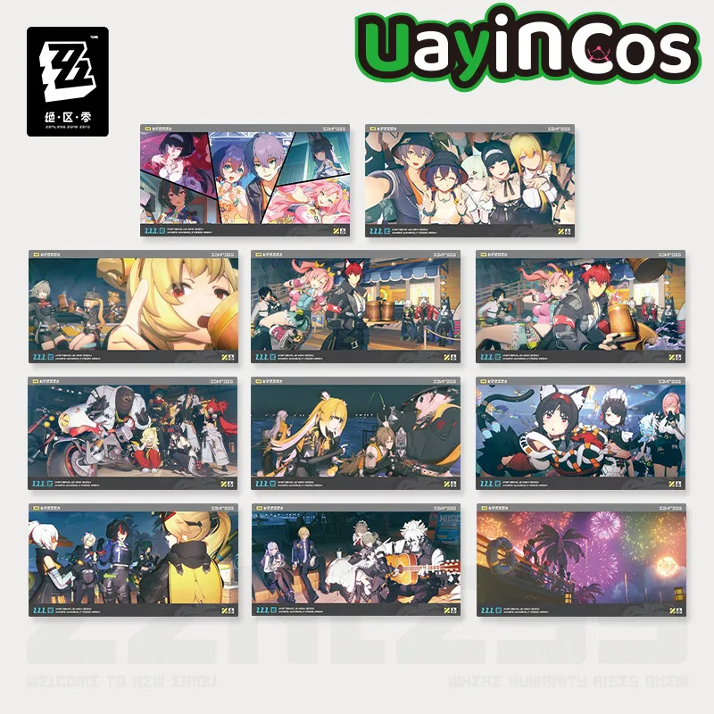 

11 шт. оригинальный набор открыток Zenless Zone Zero Hoshimi Miyabi для сбора открыток Hugo Vivian Ellen Joe орнамент аксессуары для кукол аниме игрушка K