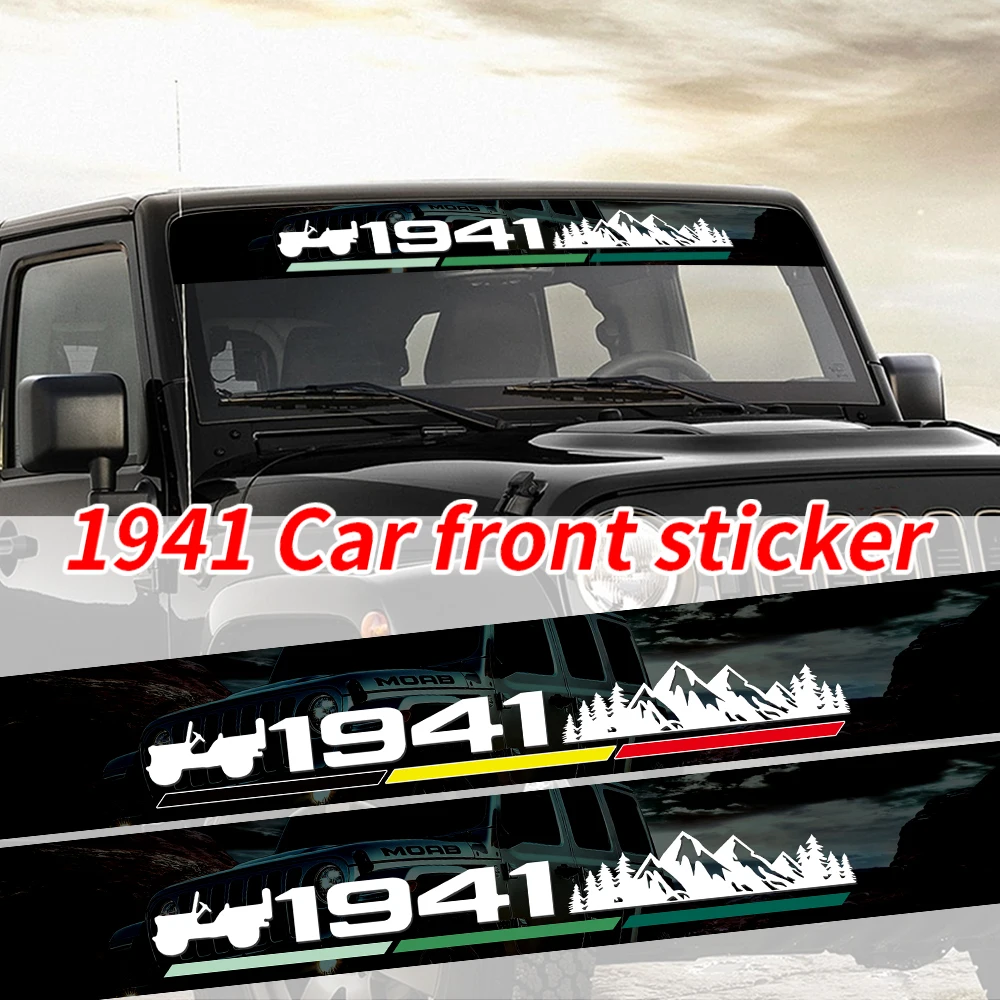 3D Car Sunshade Stickers Car Front Windshield Personalized Stickers Waterproof Decal For jeep Wrangler Yj TJ JK Auto Accessories