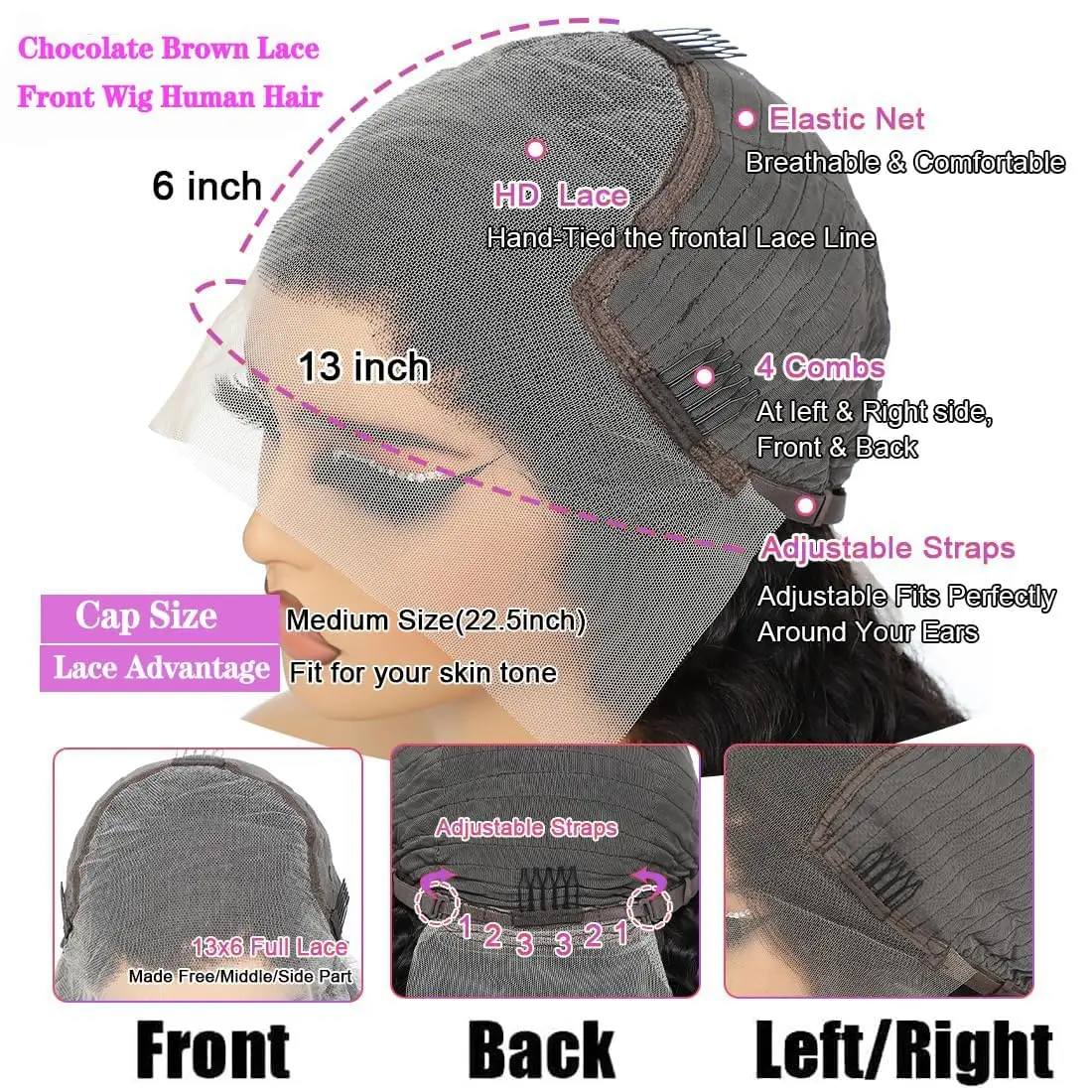 40 42 بوصة الجسم موجة خصلات الشعر المستعار الإنسان 250% الكثافة 13x6 HD الدانتيل الجبهة باروكة من شعر طبيعي 200% 13x4 HD شعر مستعار دانتيل للمرأة Preplucked #6