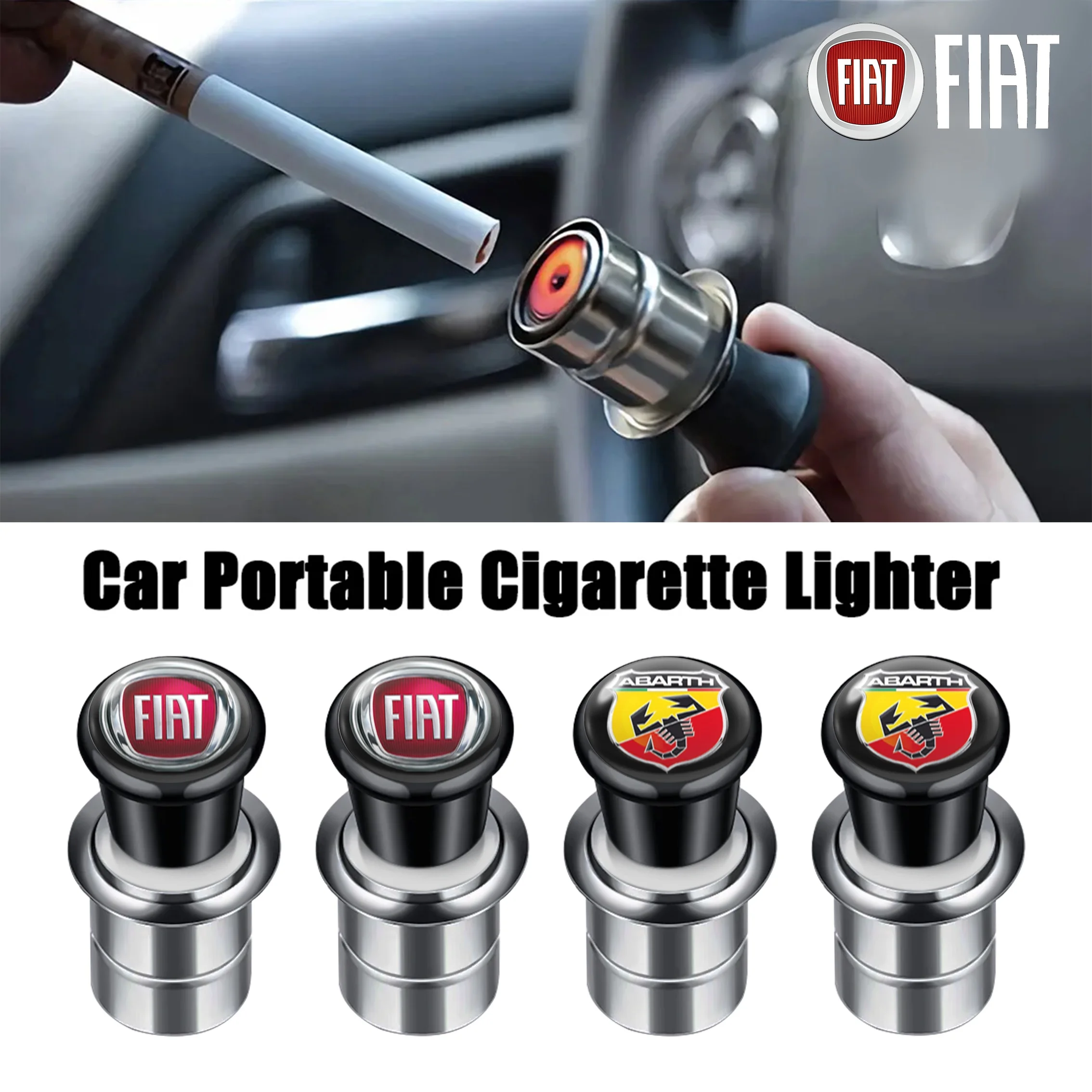 Adaptateur de prise allume-cigare de voiture, prise de courant Portable, style de voiture FIAT 500 Abarth Grande Stilo Freemont Punto Astra Bravo 600