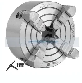 K72-125 4 턱 독립 선반 척, 미니 수동 타입 금속 스크롤 척, 125mm