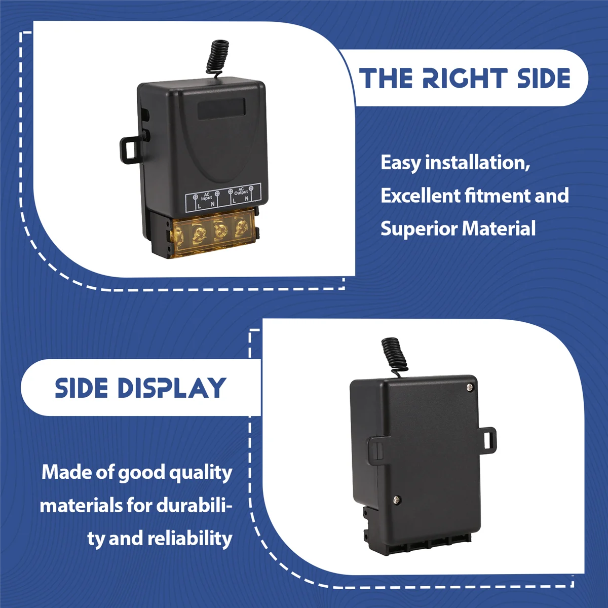 AC 220V 30A 1CH 433MHz 무선 원격 제어 스위치 RF 릴레이 수신기 + 전기 기기 램프 ST 용 On/Off 송신기