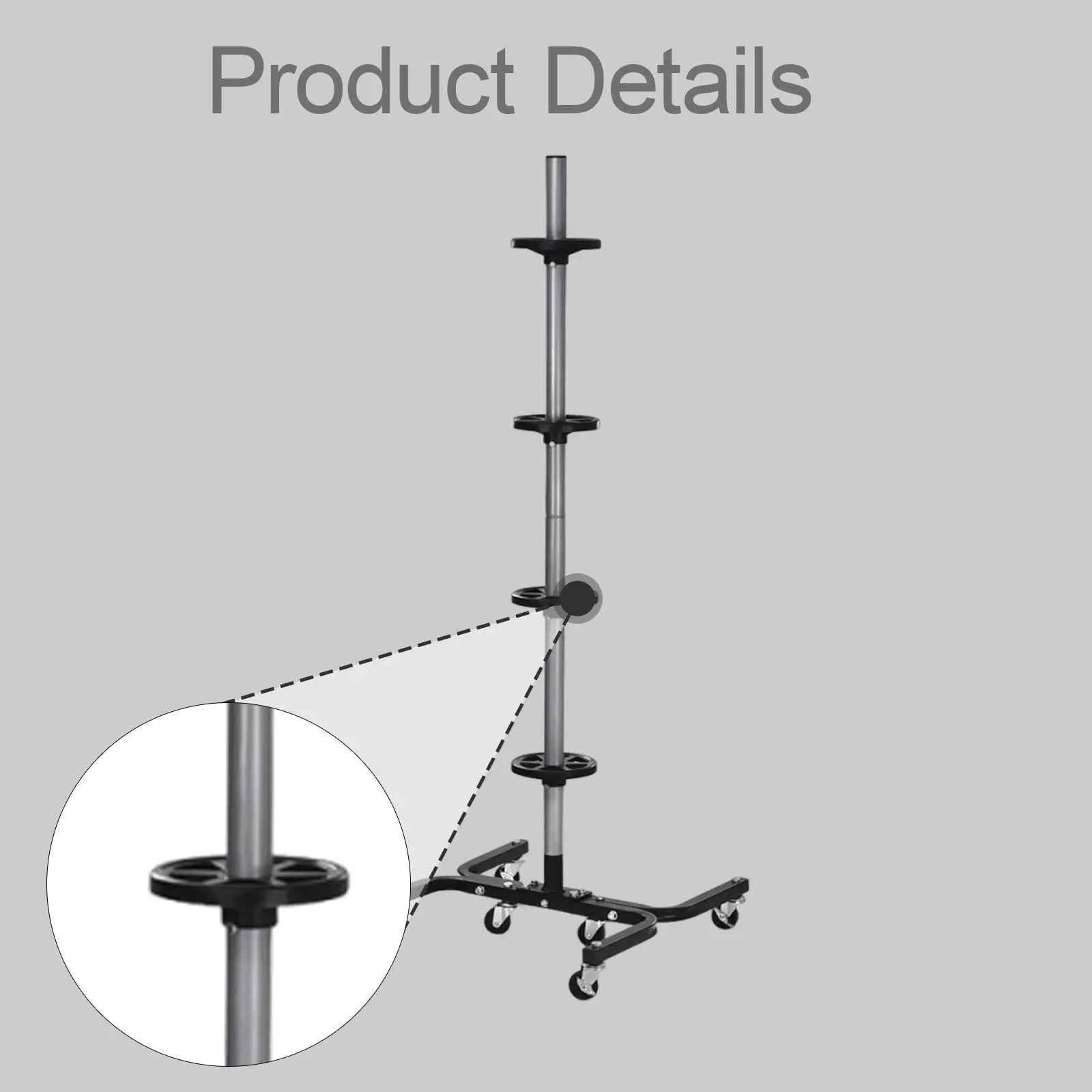 

Heavy Duty Tire Rack Space Saving Organizer with Casters Steel Tire Holder for Car SUV Truck Garage