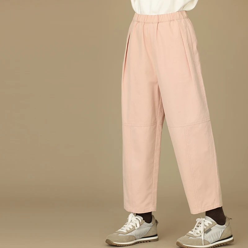 

Children clothes Girl clothes Early autumn new cotton pink trousers mother kids tapered casual nine-point carrot pants