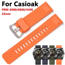 23mm Sports Silicone Watch Strap for Casioak PRW-6900 PRW-6800/3400 High Quality Rubber Watchbands Quick Release Accessories