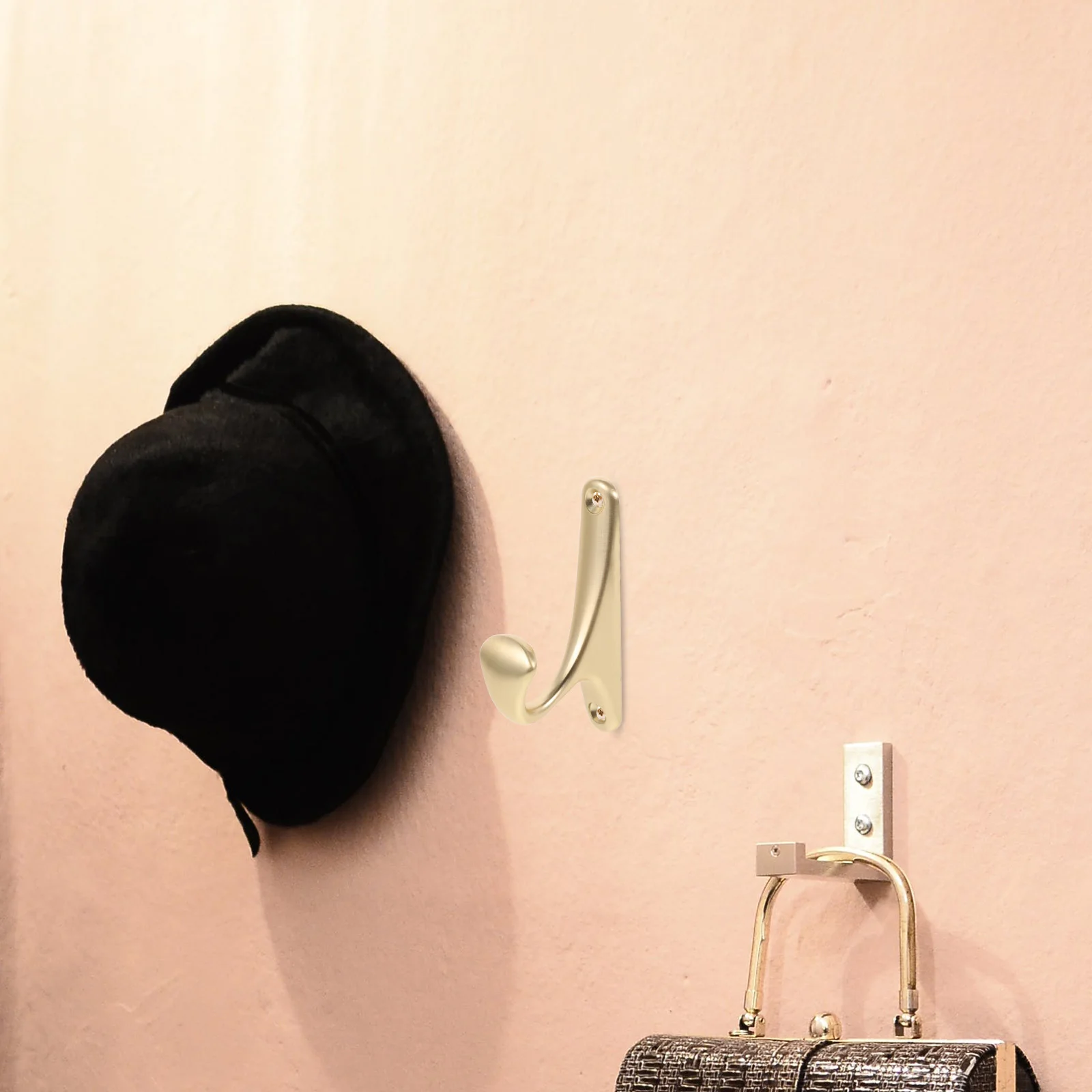 

Wall Mounted Coat Hooks Metal Clothes Hat Rack Sturdy Zinc Alloy Home Decorative Single Hanging Hook For Bedroom Living Room