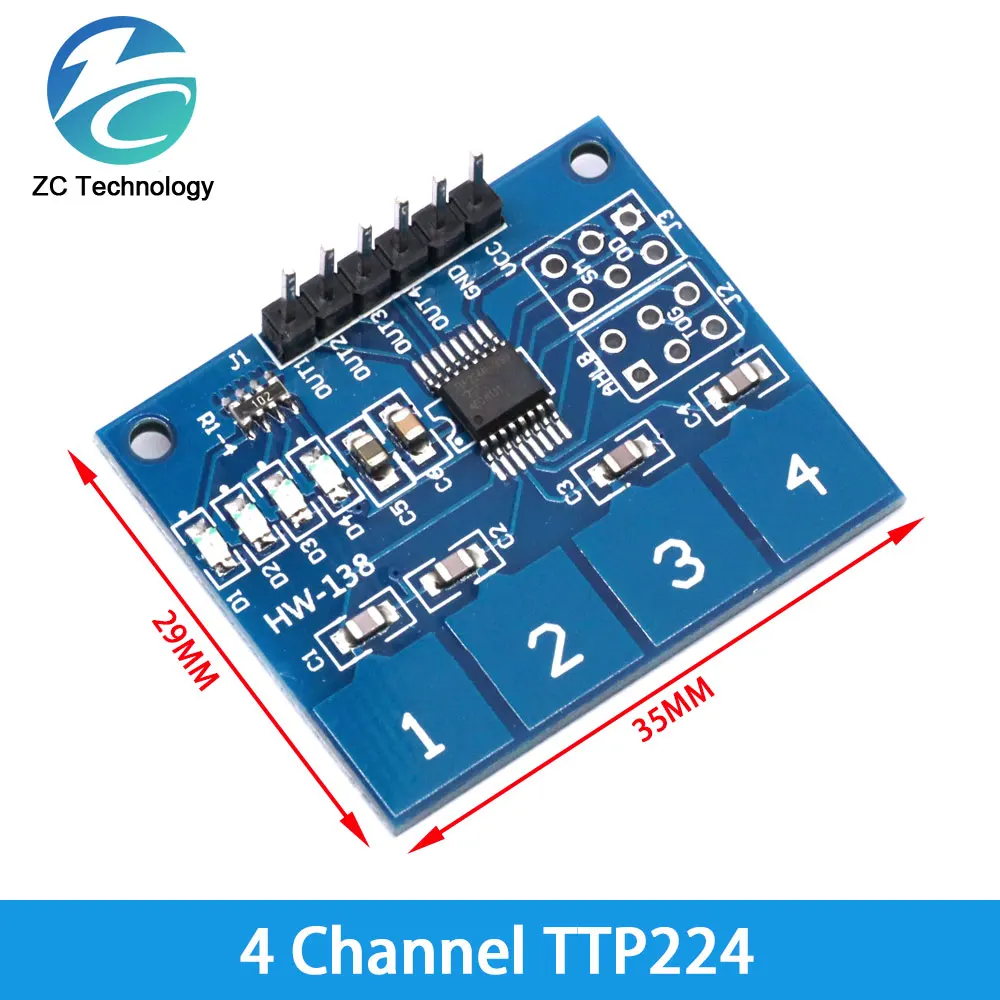 TTP224 \\TTP226 \\TTP229 Jog Digital Touch Switch Sensor 1/4/8/16 Channel Touch Key Capacitive Module