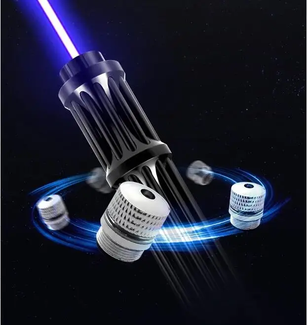 Laser Light Pointers 450nm blue 50000m Focusable Laser Burn Match Hunting Accessories Cat Toy Lazer Torch（No battery）