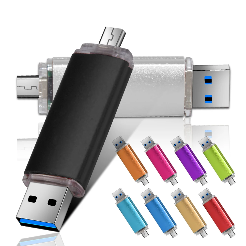 

Type-C Smart Phone USB 3.0 Flash Drive 128GB Metal Pen Drives 64GB Wholesale Custom LOGO Memory Stick 256 Real Capacity