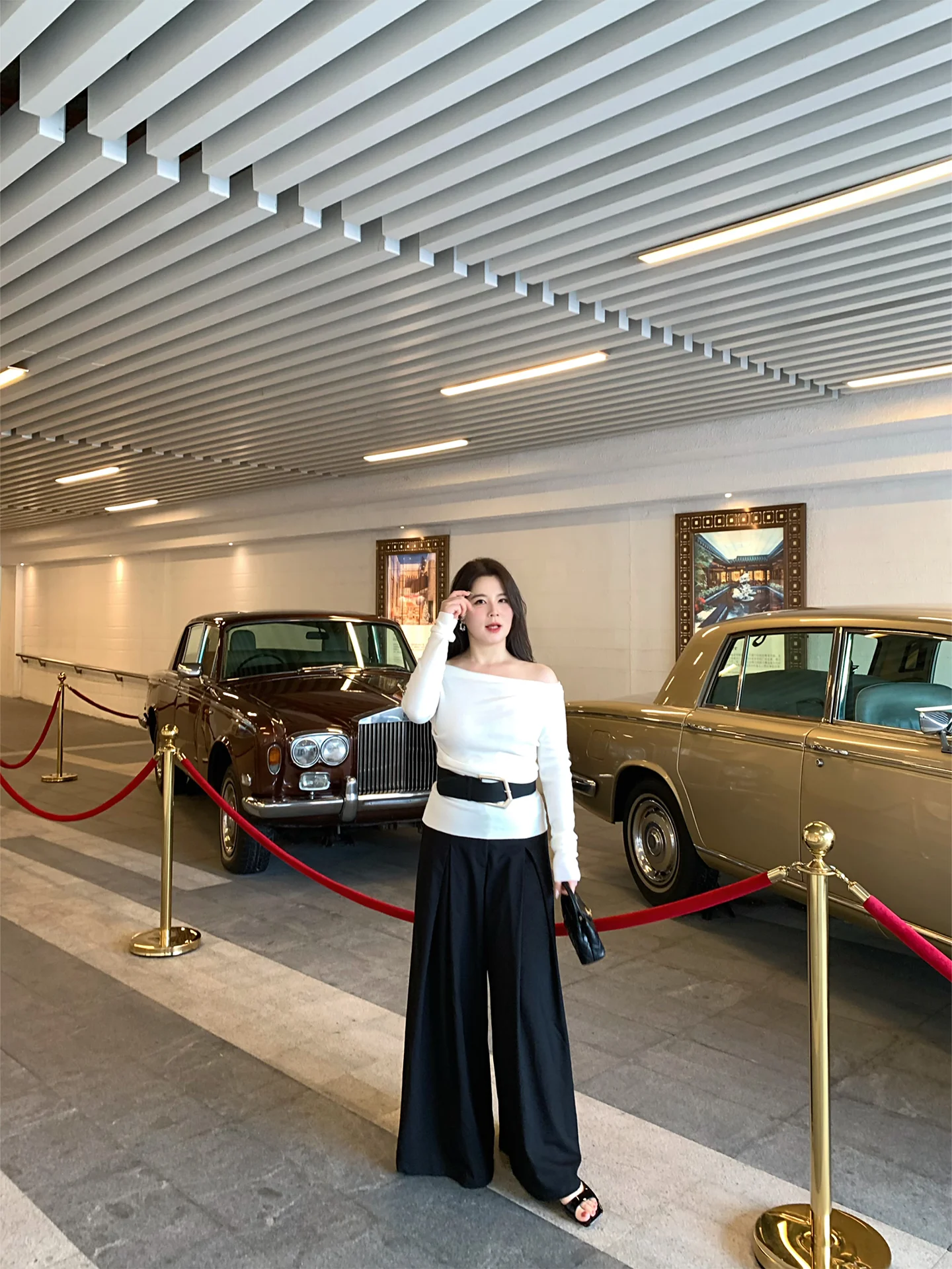 

Брюки с высокой талией и широкими штанинами, повседневные, А-силуэт, в пол, больших размеров, свободного кроя, в гонконгском стиле, для женщин, осенняя новинка