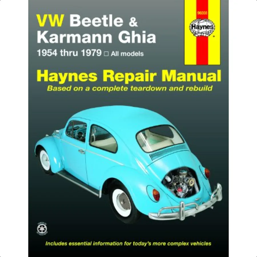 

Жук и Karmann Ghia 1954 года по 1979, все модели, руководство по ремонту Haynes