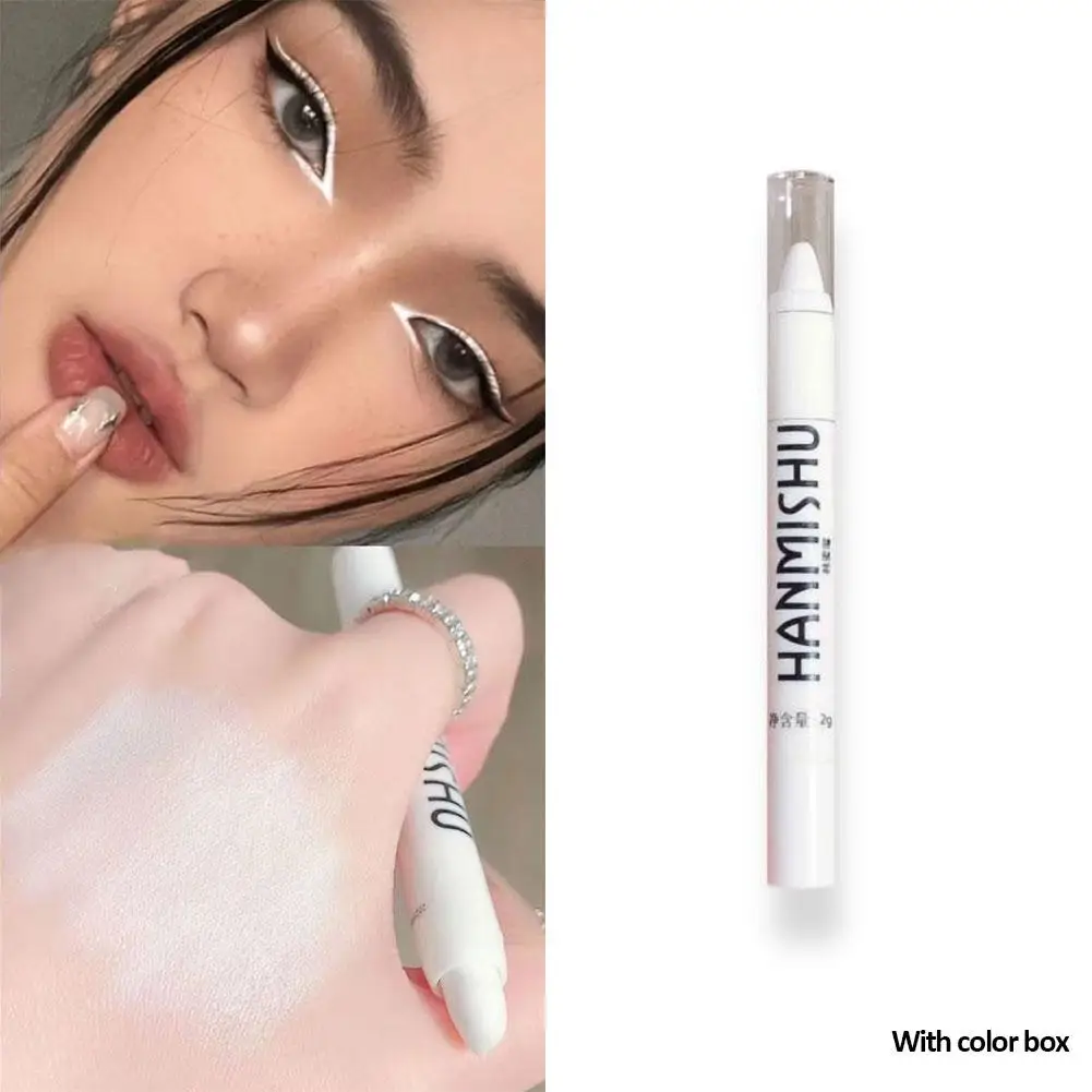 Shimmering destaque vara perolado fosco sombra deitado delineador prata iluminador caneta branca bicho da seda glitter sti h9u4