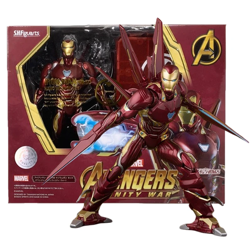 Iron Man MK50 Marvel SHFiguarts Marvel Legend Nano Metal KAIYODO YAMAGUCHI Tony Stark Action Figure Model Toys Collection Gift