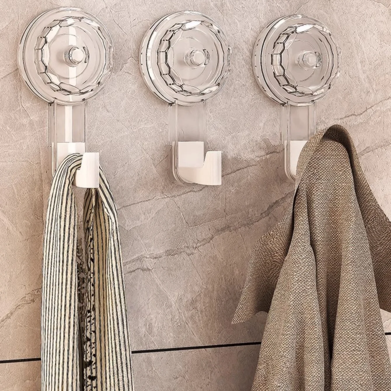 

Vacuum Hooks Powerful Suction Cup Reusable Storage Hook Heavy Duty Bathroom Kitchen Hanger Traceless Clothes Wall Hook
