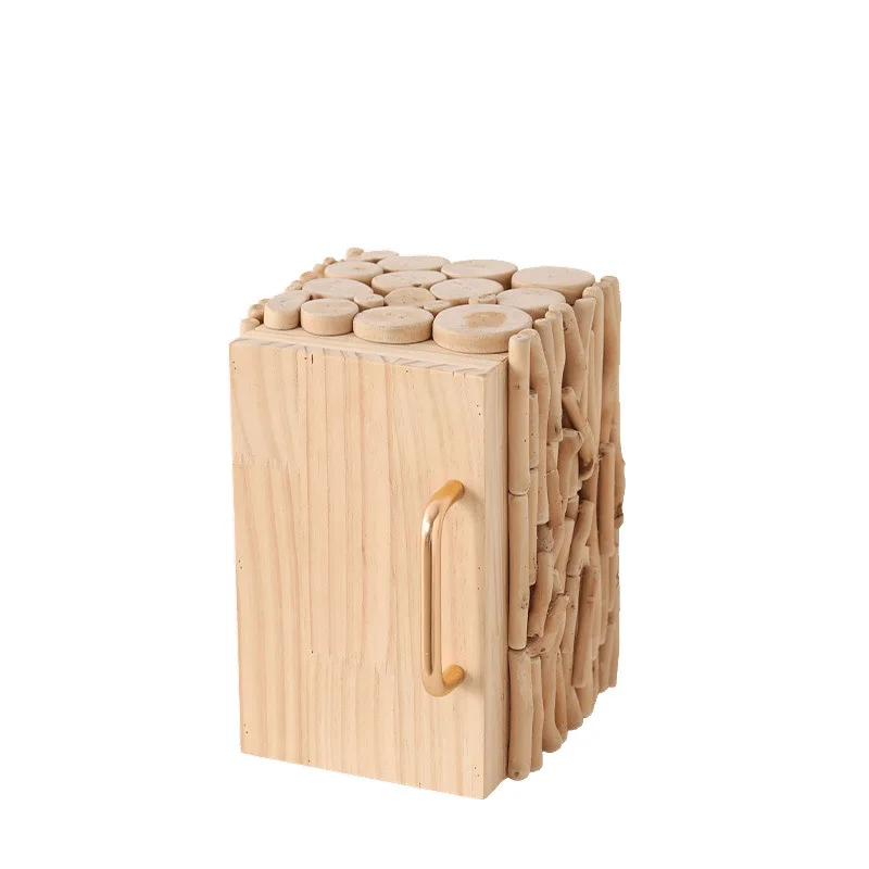 

Creative solid wood jewelry box new unique anti-oxidation gold ring necklace