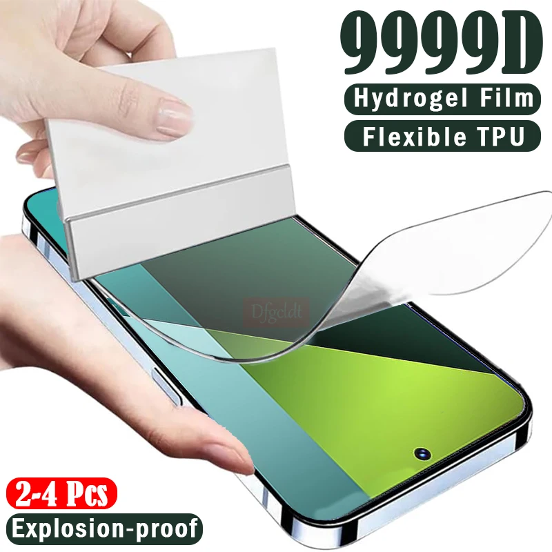 

2-4Pcs Soft Silicone Hydrogel Film For Xiaomi Redmi Note 14 13 12 11 10 Pro Screen Protectors For Redmi 14R 14C Note 12S 11S 10S