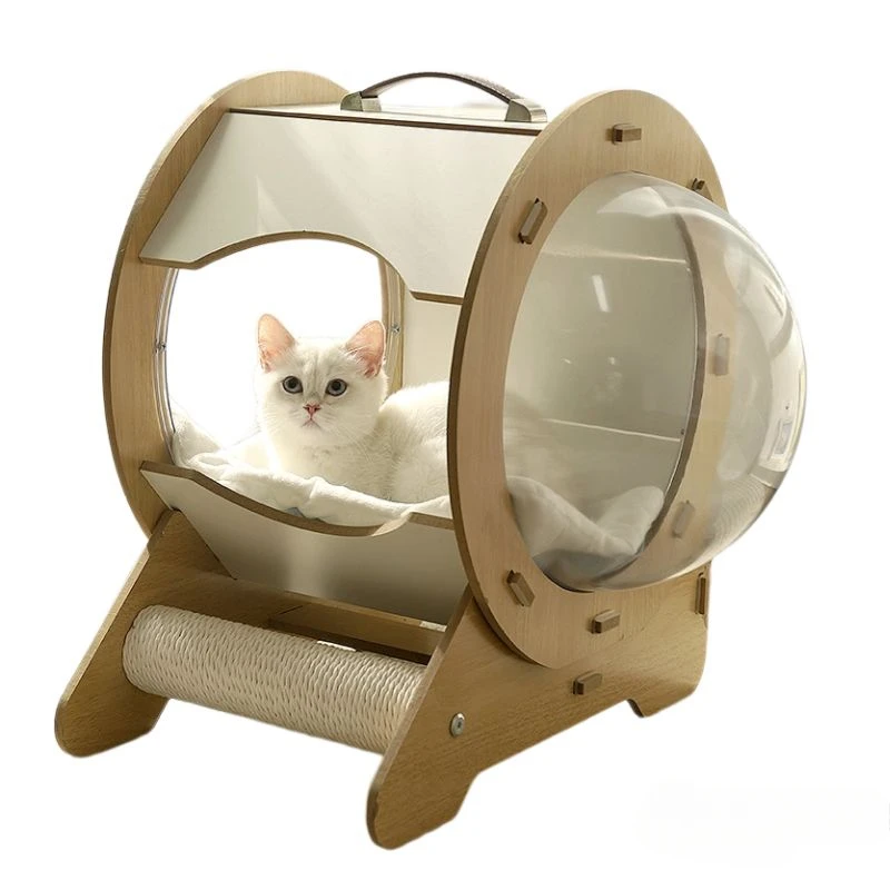 2024Four Seasons Universal Capsule Cat Nest 360 ° No Dead Angle Bilateral Space Capsule Cat Nest Portable Portable Cat Nest