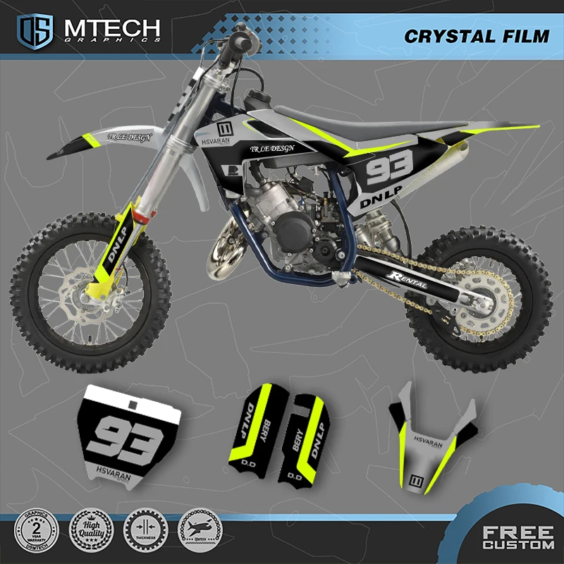 DSMTECH MOTOR Motorcycle Graphics Stickers Decals Kits For Husqvarna TC50 2017 2018 2019 2020 2021 2022 2023 003
