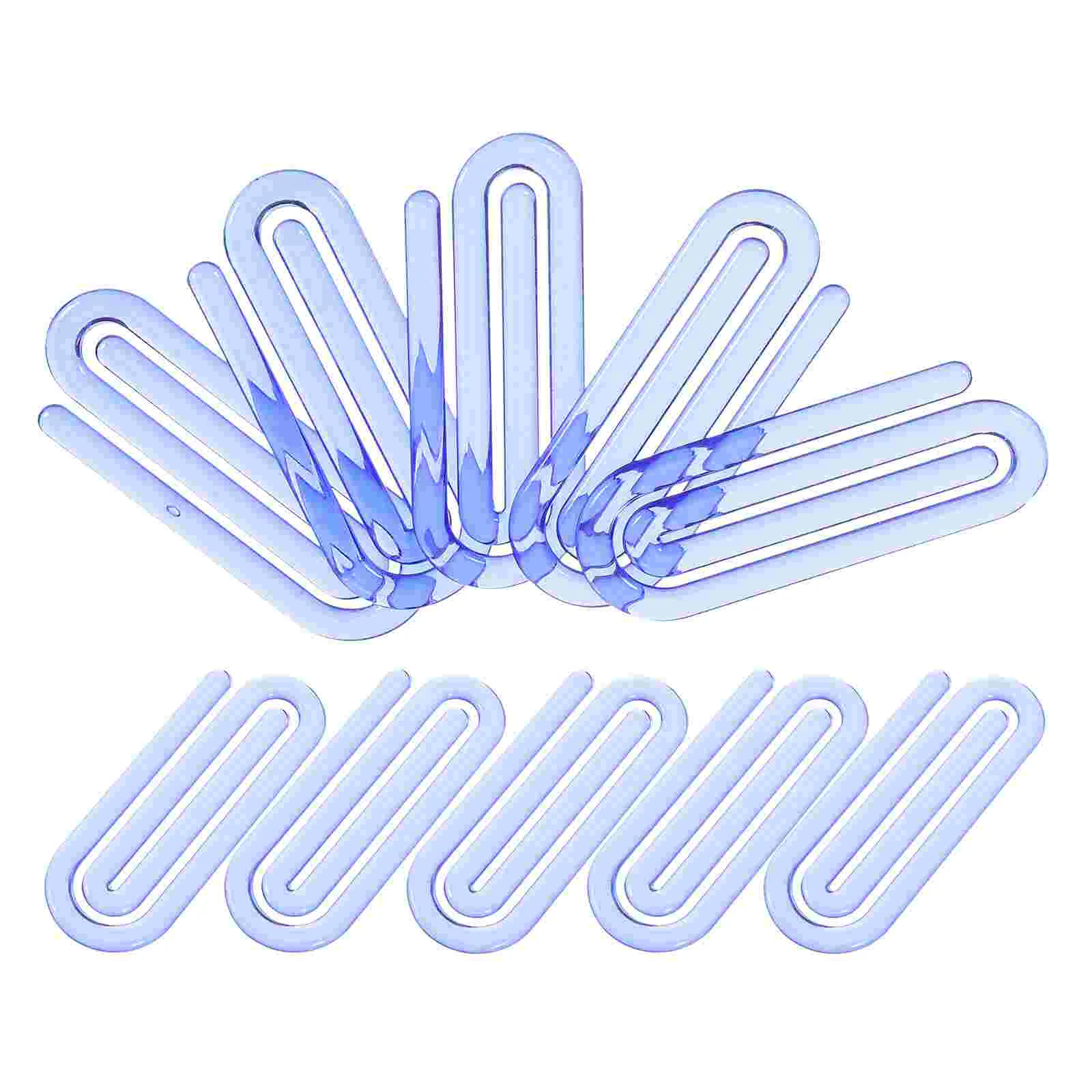 60 Pcs Binder Clips Big Paper for Office File Small Paperclips Blue Document Plastic
