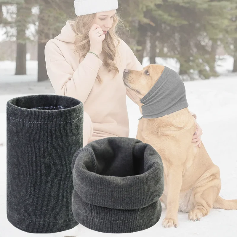 High Elastic Dog Grooming Earmuffs Warm Noise-Proof Dogs Cats Ear Cover Cloth Hat Pet Ear Protector Anxiety Relief Pet Supplie