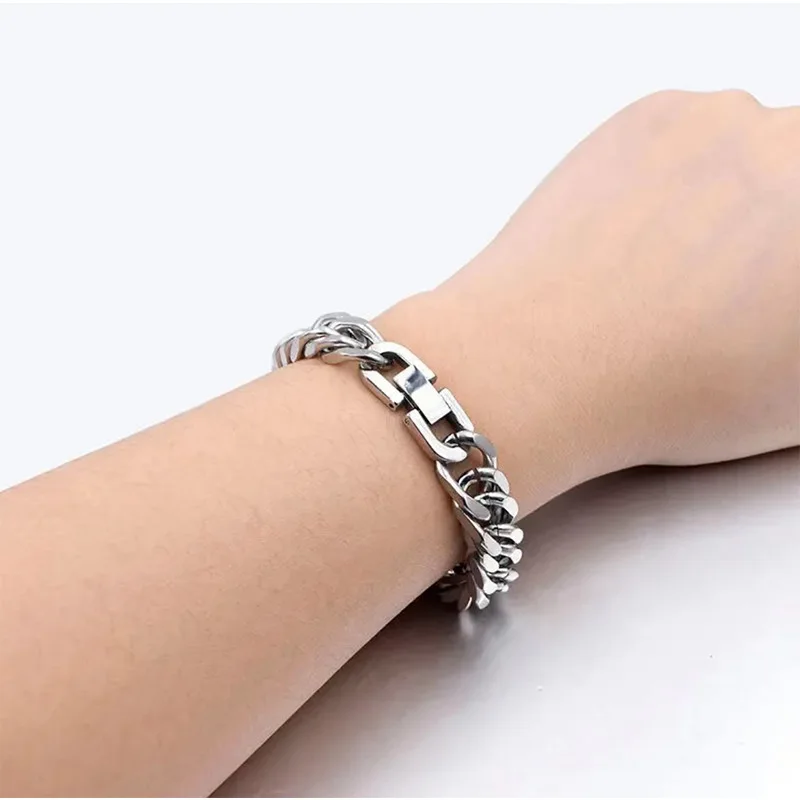 ZG New Design Titanium Steel Four Sided Woven Bracelet for Men Simple and Versatile Cuban Women Bracelet Jewelry