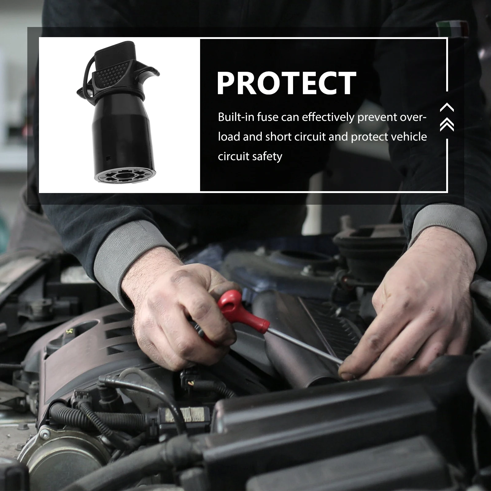 

4 Pin Adapter Connector Universal Car Truck Rv Plug Easy Install Durable Wiring Converter For Vehicles Trailer Adapters 4-Pin