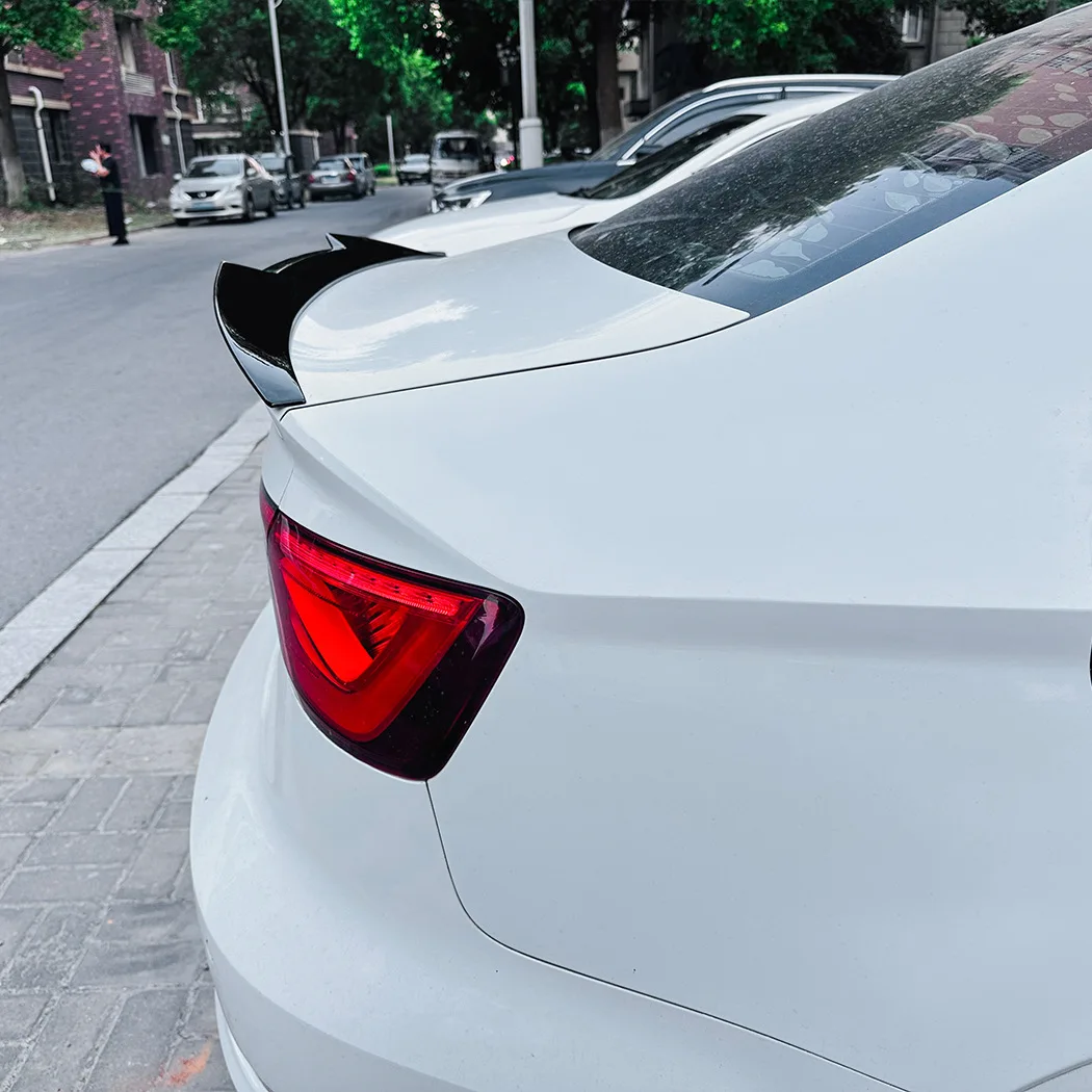 For Audi A3 S3 8V Sedan 2014 2015 2016 2017 2018 2019 2020 Car Rear Roof Spoiler Splitter Wing Rear Trunk Roof Lip Cap view 5