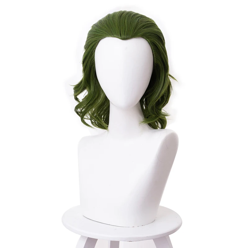 Origin Movie Clown Wig Cosplay Costume Joaquin Phoenix Arthur Fleck Curly Green Heat Resistant Synthetic Hair Wigs - view 2
