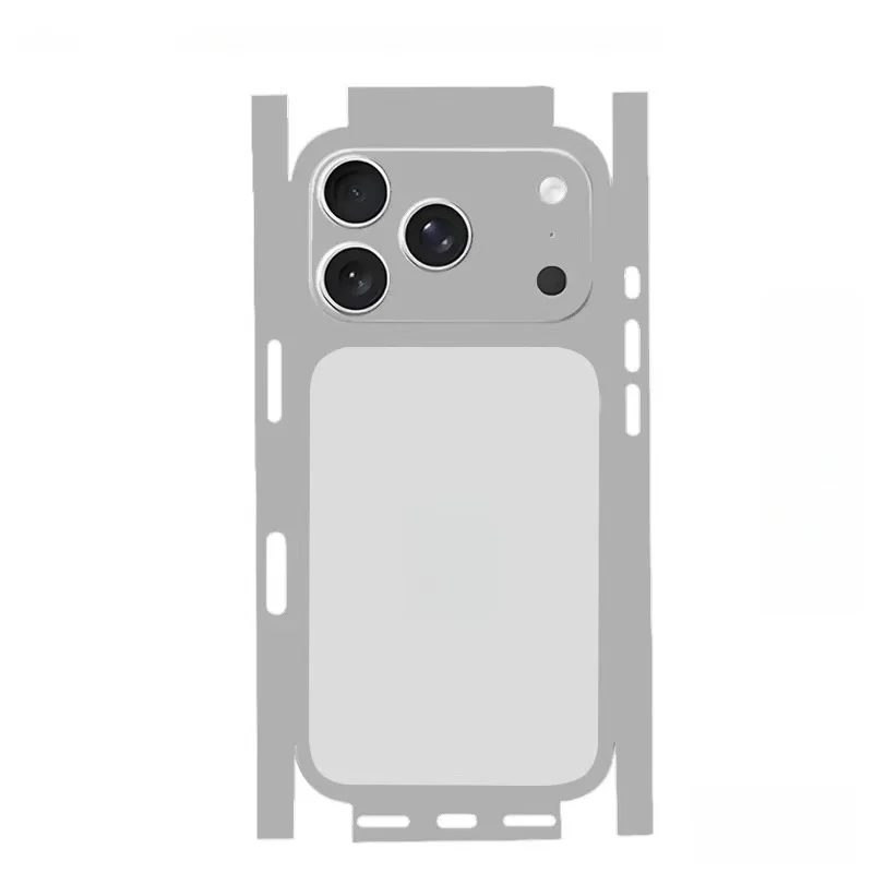 

Для Apple iPhone 17, 16, 15, 14, 13 Pro Max, задняя крышка на все тело, наклейка на кожу, 3D однотонная задняя защитная наклейка, пленка