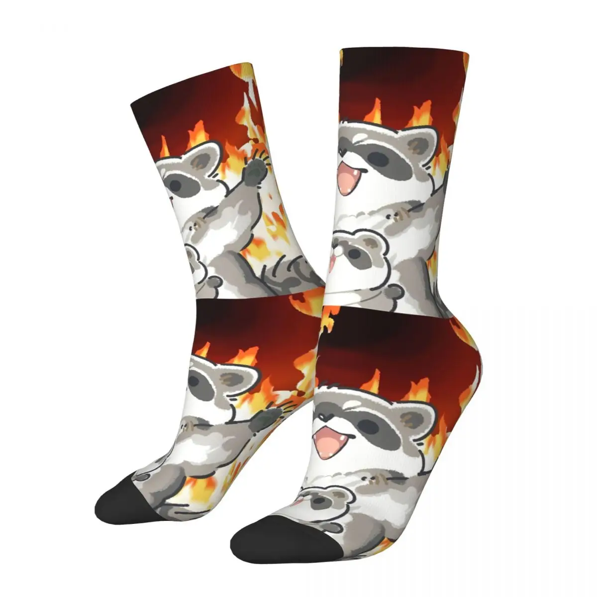 Raccoon Sock Printed Man Polyester