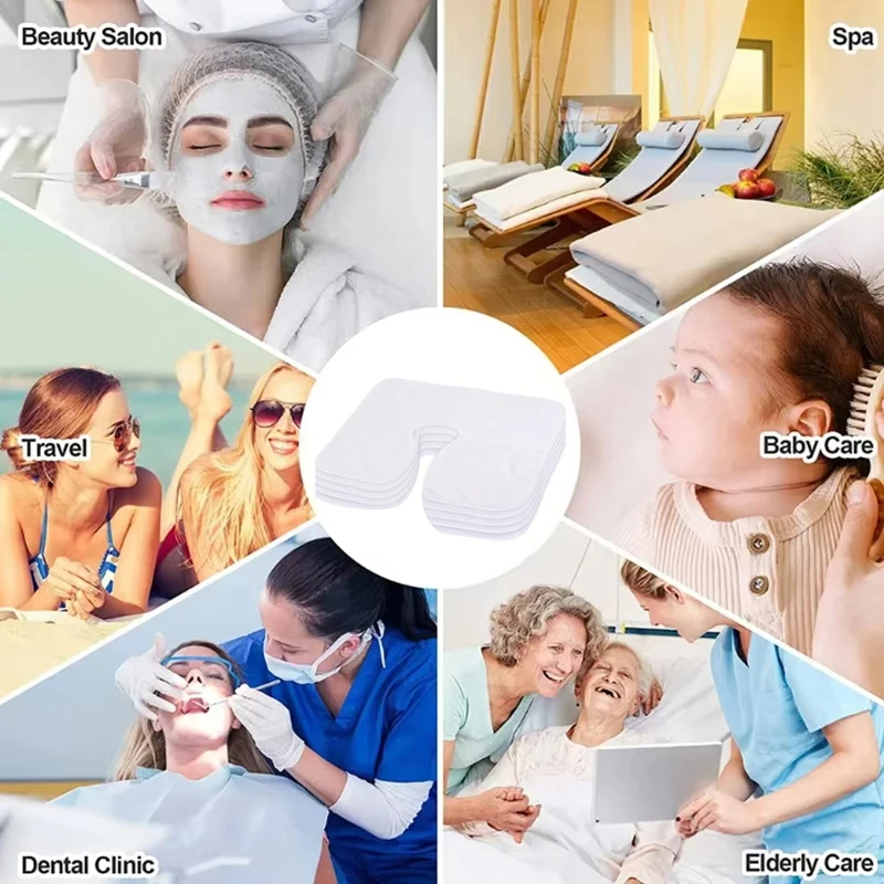 

Подушечки для головы из микрофибры, U-образные чехлы для подушек для лица, утолщенная подушка для подголовника, уход за лицом, красота, спа-массажные принадлежности