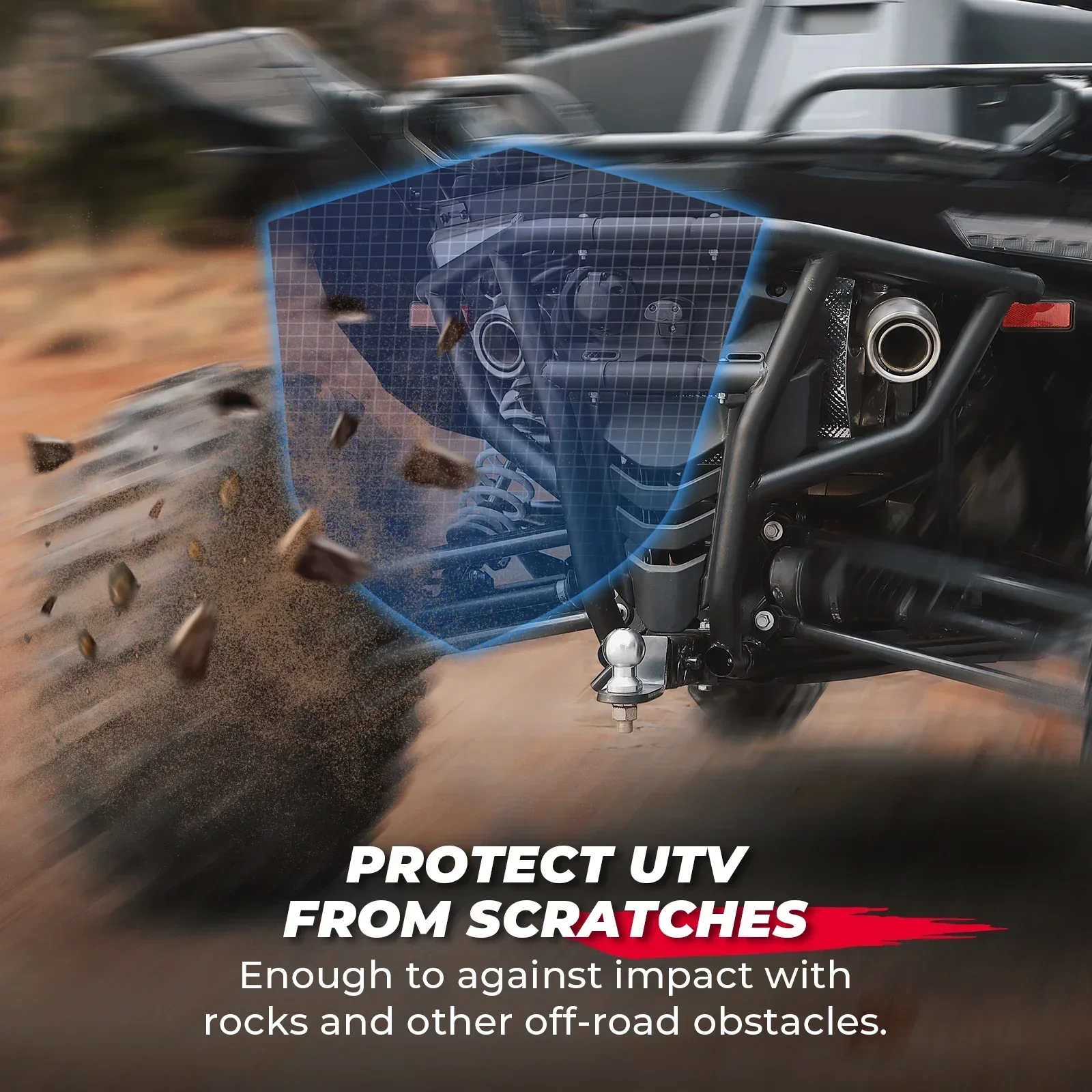 UTV Brush Protect Heavy Duty Metal Rear Bumper For CF-MOTO ZForce 950 Sport, 950 H.O. SPORT, 950 HO EX, 1000 SPORT 2020-2023