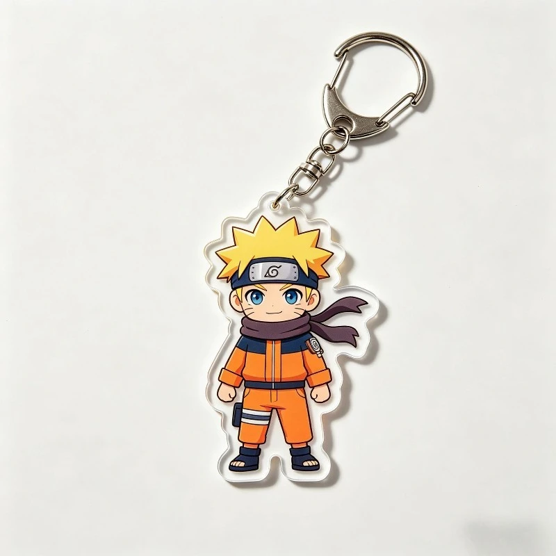 Cute Cartoon Ninja Acrylic Keychain Kawaii Anime Style Single Character Pendant Transparent Charm Bag Car Hanging Adult Fan Gift