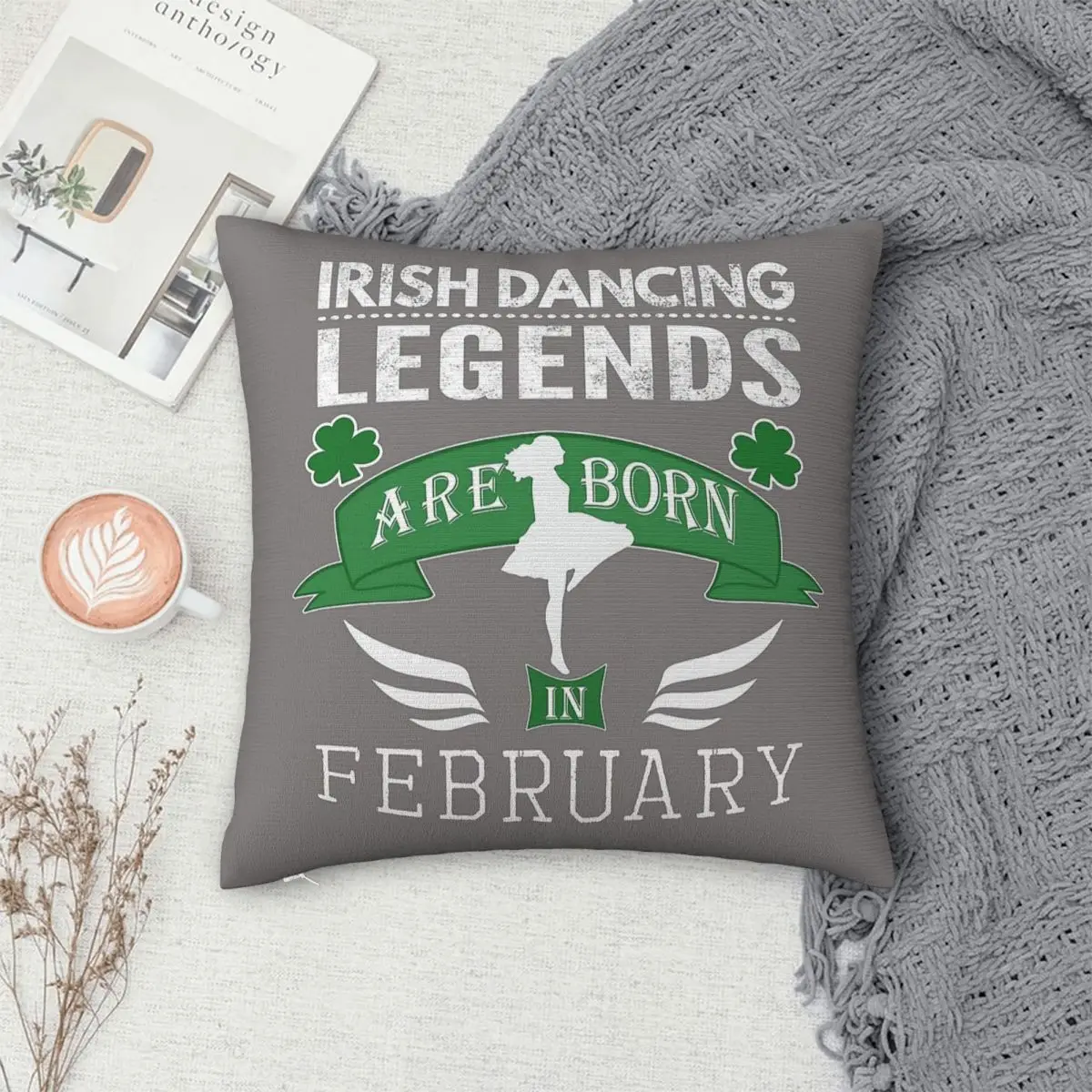Irish Dancing Legends February Pillowcase Polyester Linen Velvet Printed Decorative Throw Pillow Home Cushion Cover 45x45 - view 4