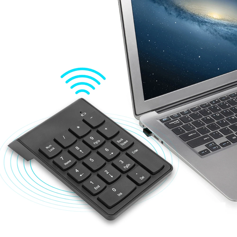 

Mini Wireless Digital Keyboard USB 2.4GHz 18 Key Financial Accounting Keypad For PC/Desktop