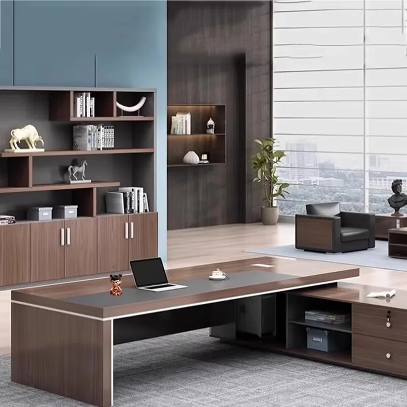 مكتب تنفيذي للتخزين القوي مصمم مكاتب مكتبية فاخرة كبيرة وأدراج أثاث Scrivanie Da Ufficio الحديثة الرخيصة