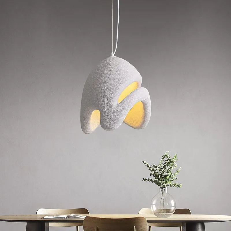 Japanese style micro cement restaurant pendant light creative bar milk tea shop coffee shop bedroom bedside pendant light