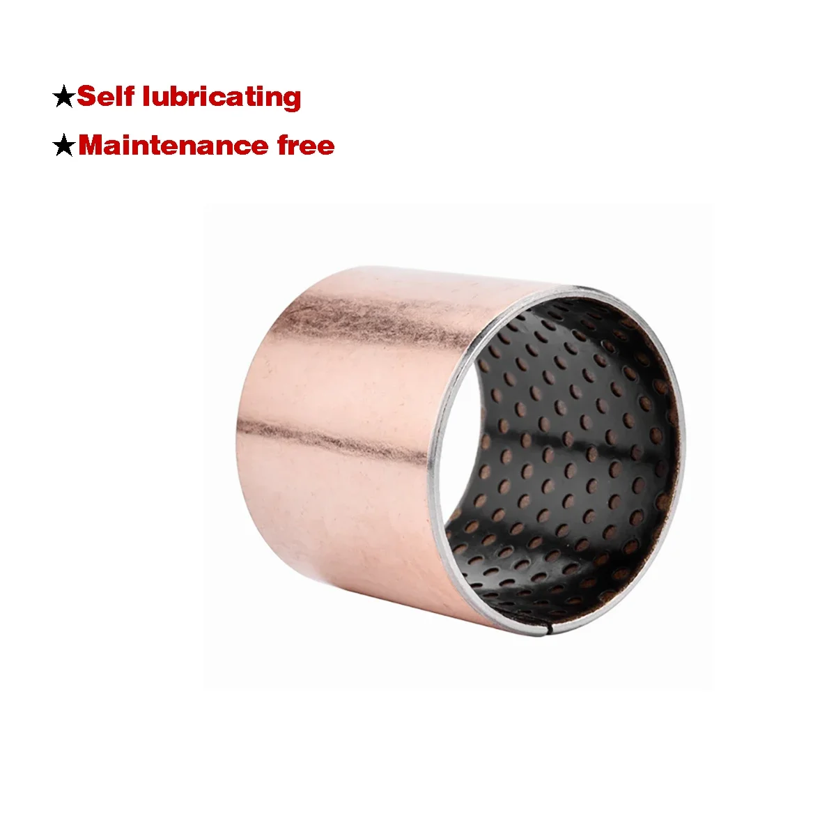 SF-2 Inner Diameter 8/10/12/14/15/16/18-80mm Boundary Lubricating Bearing Compound Copper Sleeve With Pitting Point Bushing