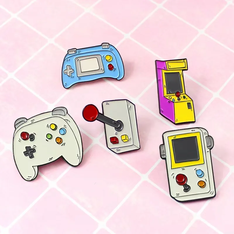 Retro Games Enamel Pins Custom Gaming Arcade Computer Game Brooch Game Lapel Badges Bag 1980s Jewelry Gifts for Friend Wholesale