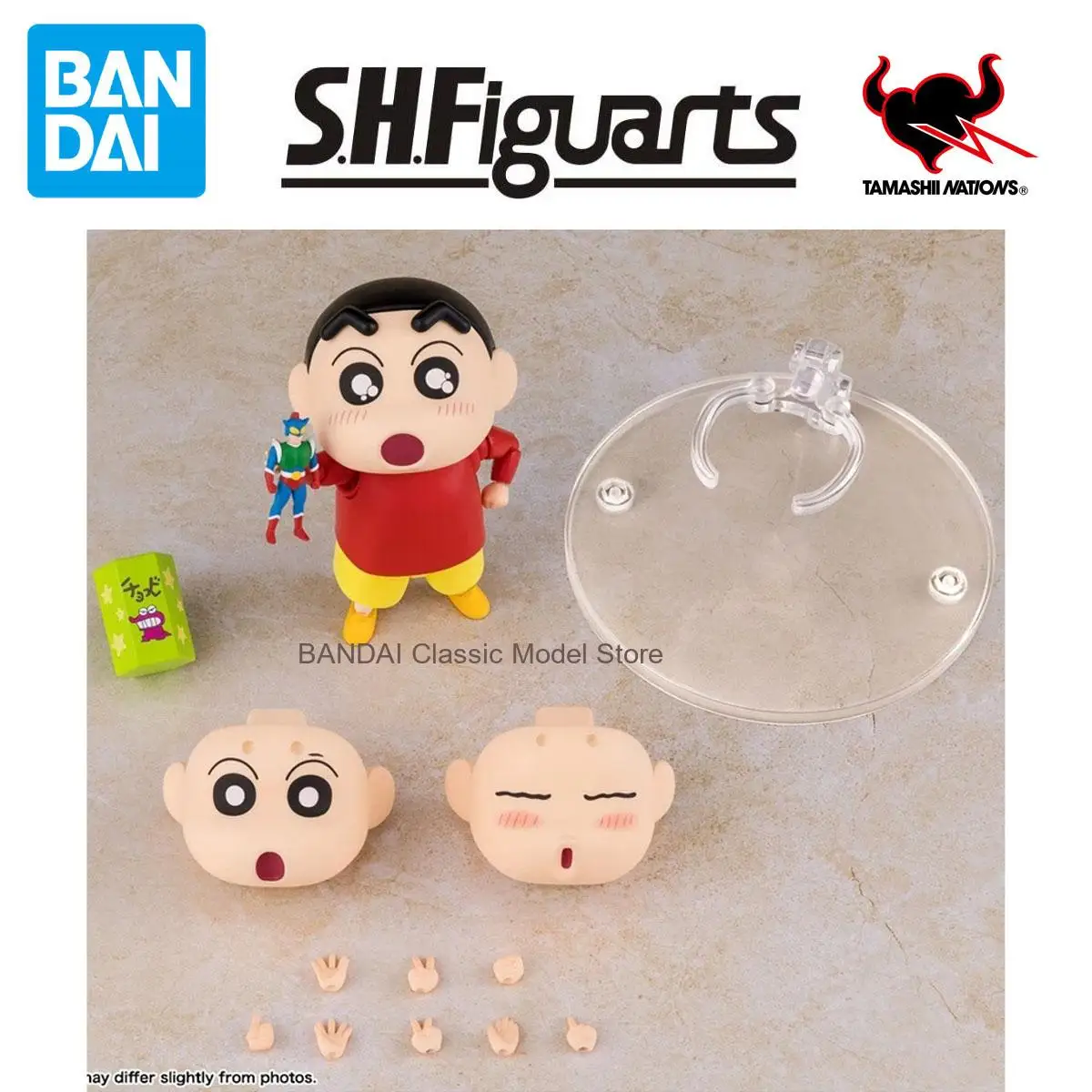 

BANDAI Original S.H.Figuarts CRAYON SHINCHAN Аниме Фигурка Shinnosuke Nohara Фигурка Игрушки Для Детей Подарки Модель