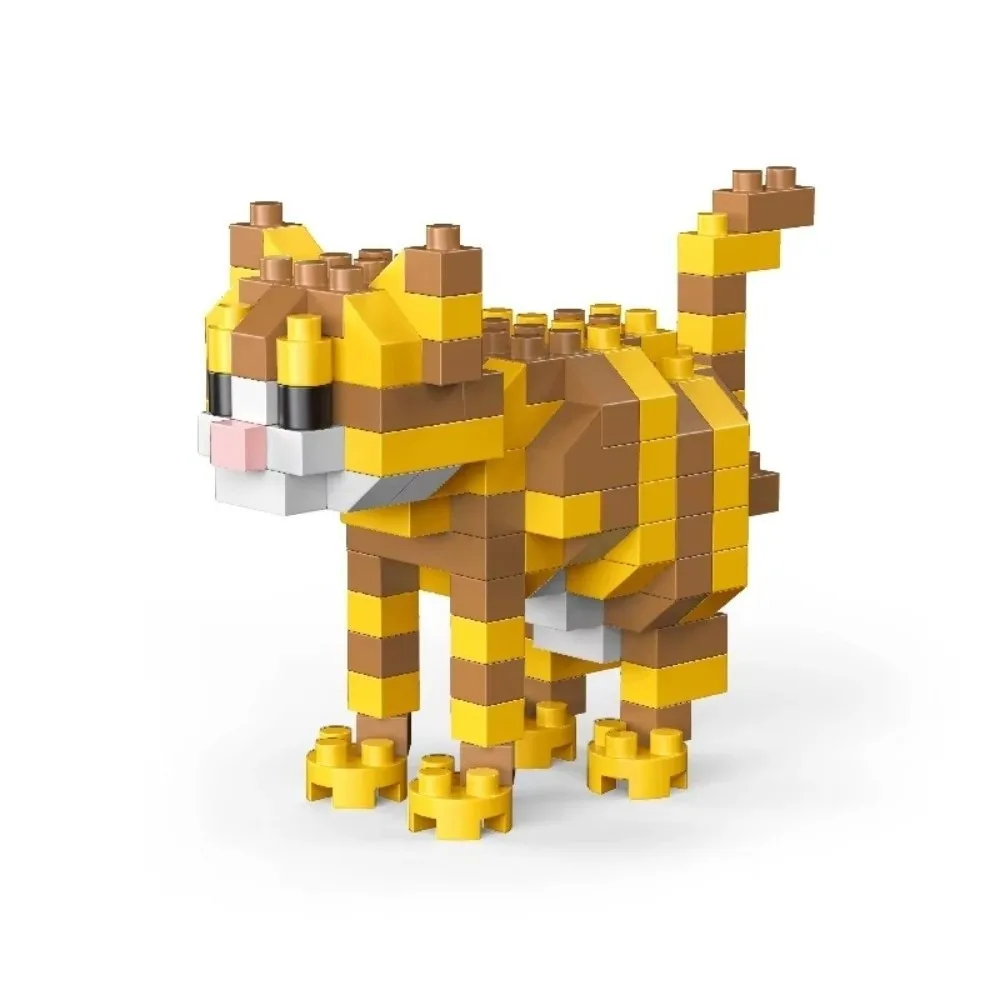 Animal Series Teckel Bouwstenen Mini Formaat Gedetailleerd Ontwerp Kat Bouwstenen Speelgoed Levensechte Uiterlijk
