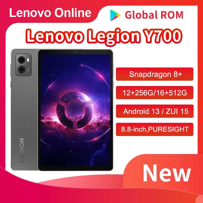 

Global Rom Lenovo LEGION Y700 2023 Octa Core Snapdragon8+ ZUI15 WIFI 144Hz Refresh Rate Dual-type-C Interface Game Tablet