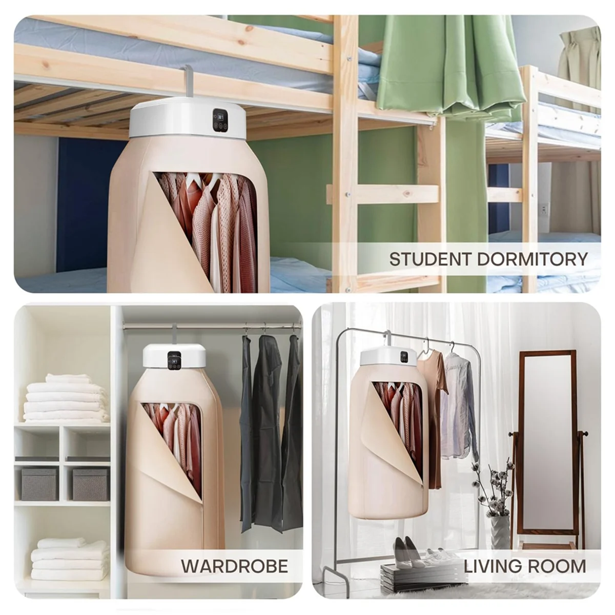Портативная сушилка для одежды, мини-сушилки для белья с дистанционным управлением, небольшая компактная складная электрическая сушильная машина с вилкой европейского стандарта