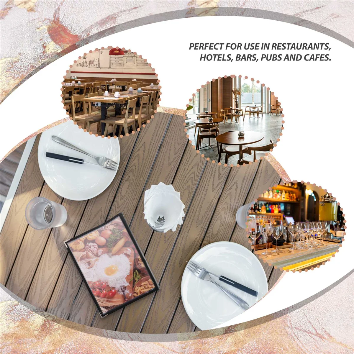 Superior Transparent Restaurant Menu Covers for A4 Size Book Style Cafe Bar 8 Pages 16 View