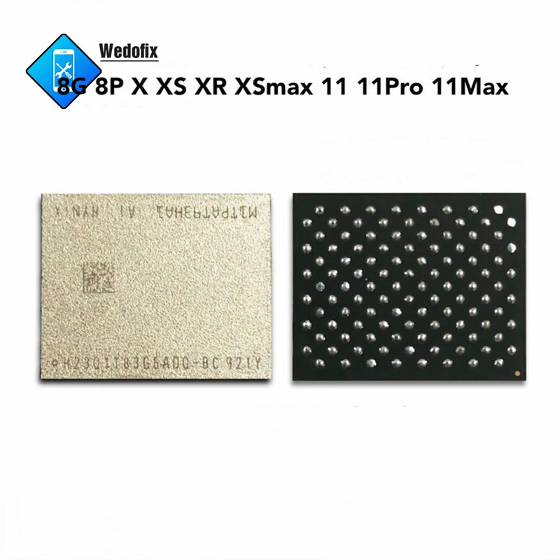 128G 256G 512G NAND Memory Flash HDD EMMC Hark Disk IC Replacement Parts for iPhone 6 7 8 X Xmax 11 12