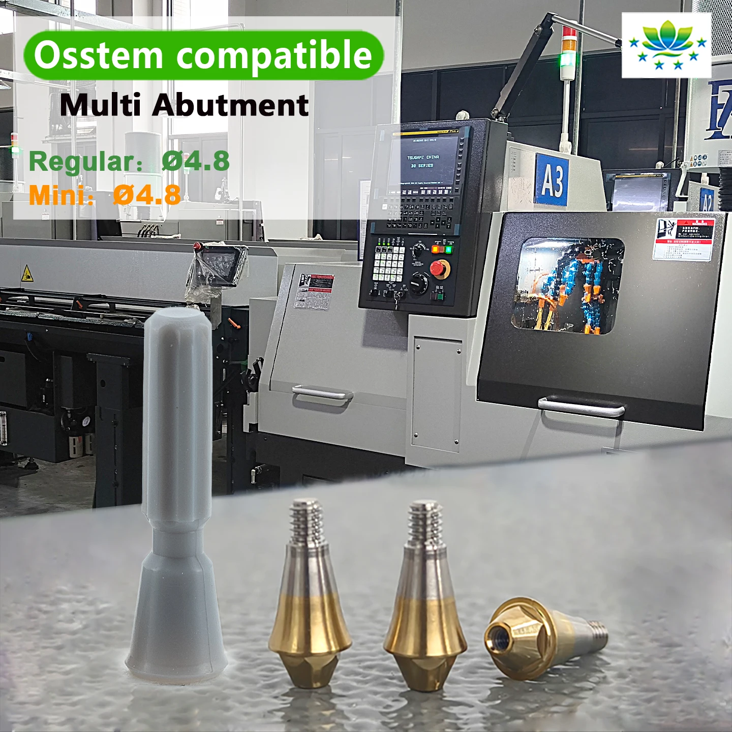 

Osstem Multi Unit Straight Abutment OEM ODM Grade 5 Titanium Alloy MUA for Screw Retained Implant Verified Supplier Best Price