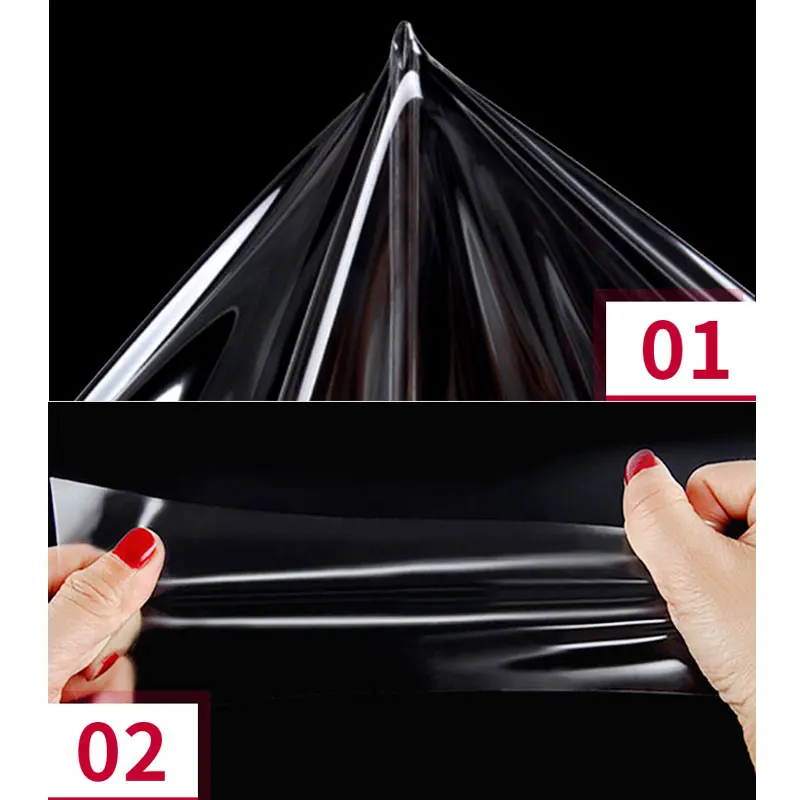 2Pcs Car Covers Headlight Protective Film For audi  A6 B8 B9 A4 C7 C8 A3 A5 Q7 Q5 Q3 Q2 Transparent Sticker Black Accessories