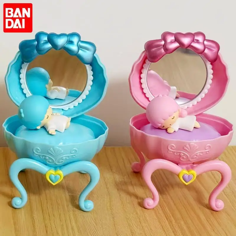 

​Original Bandai Gashapon Sanrio Kuromi&Pochacco Dressing box 3 with Mirror Mini Figure Kawaii Jewelry Organizer Makeup Box Gift